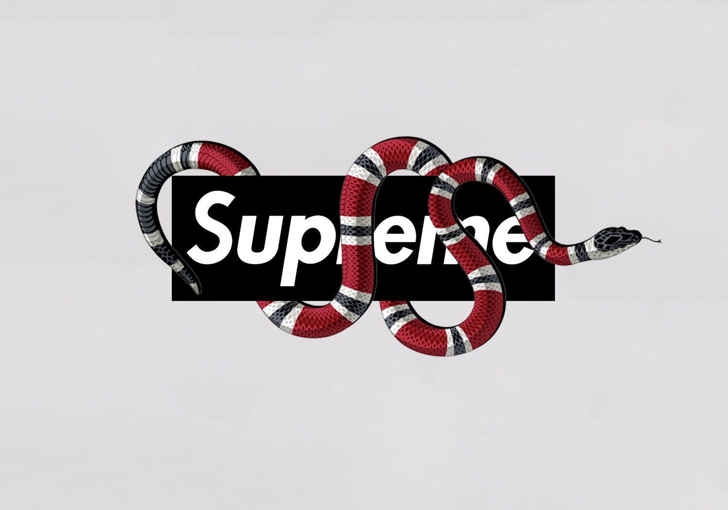 Supreme Gucci Snake Logo - Supreme x Gucci