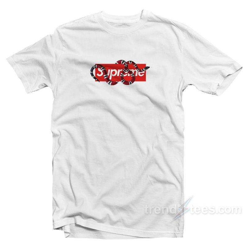 Supreme Gucci Snake Logo - Snake Gucci Supreme Shirt For Sale - TrendsTees.com