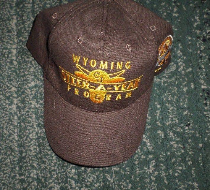 Steer Sports Logo - Men's WYOMING STEER A YEAR 40th COWBOY JOE CLUB Logo Hat, Adjustable