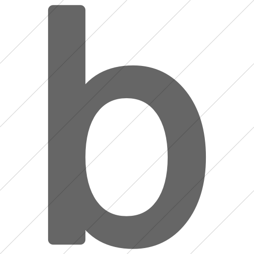 White Lowercase B Logo - IconsETC » Simple gray alphanumerics lowercase letter b icon