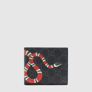 Supreme Gucci Snake Logo - Gucci Men - Men's Wallets & Small Accessories - Men's Bi-Fold Wallets