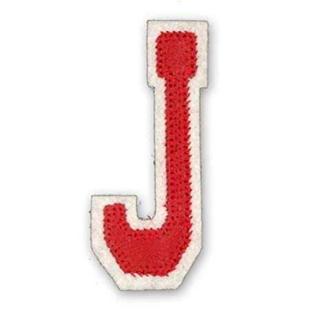 Red H College Logo - Alphabet varsity college style Letters iron on motif Red Letter J ...