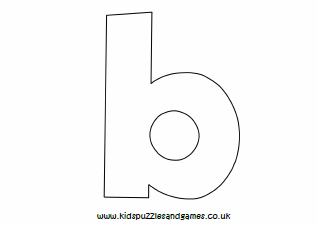 White Lowercase B Logo - B Outline Lowercase Colouring Sheet Puzzles and Games