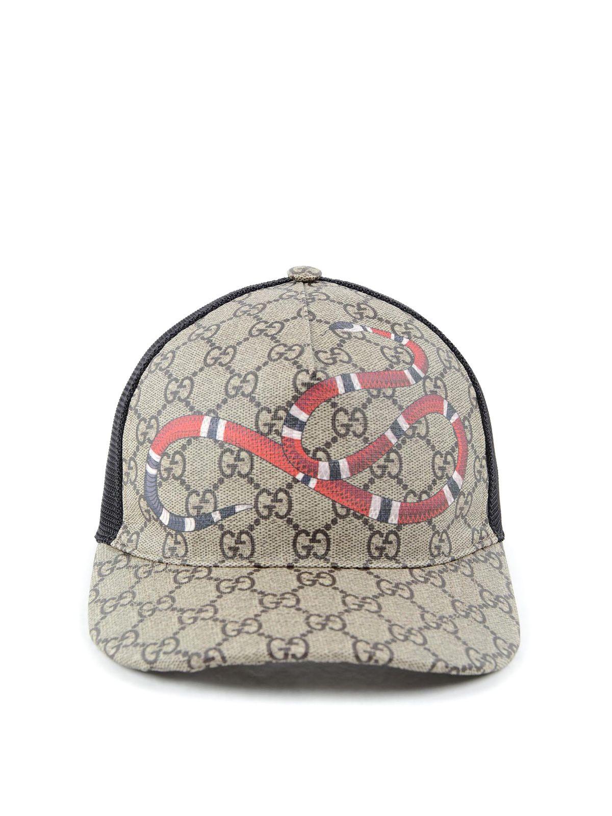 Supreme Gucci Snake Logo - Gucci GG Supreme baseball hat & caps