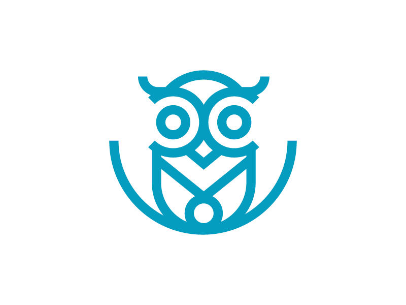 Owl in Circle Logo - Owl Logo