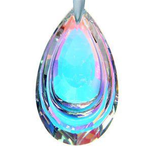 Rainbow Teardrop Logo - 63mm Rainbow Teardrop K9 Glass Crystal Prisms Pendants Chandeliers ...