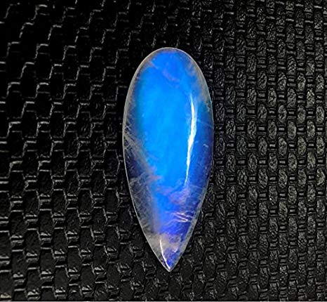 Rainbow Teardrop Logo - Exceptional AAAA+++ Quality Rainbow Moonstone Cabochon