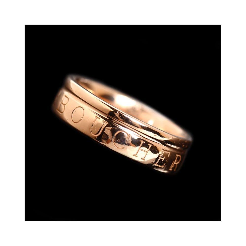 Boucheron Logo - Boucheron BOUCHERON logo ring K18PG men's jewelry accessory finished