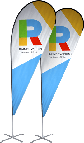 Rainbow Teardrop Logo - Teardrop Flags - Rainbow Print