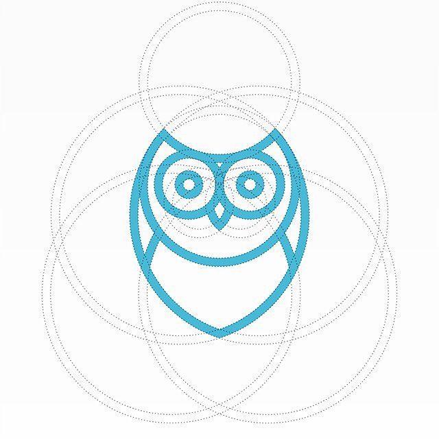 Owl in Circle Logo - circle zodiac. Owl, Digital