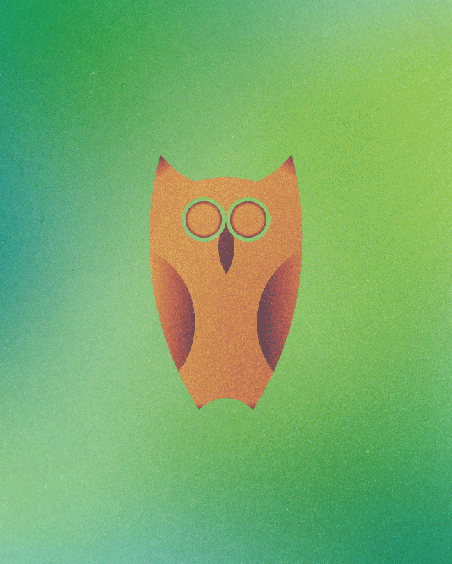 Owl in Circle Logo - Colorful Animal Logos Made From 13 Perfect Circles
