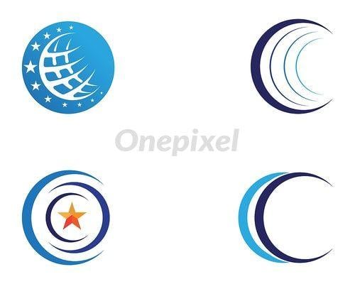 Wire Circle Logo - Wire World icon Logo Template vector illustration - 4476305 | Onepixel