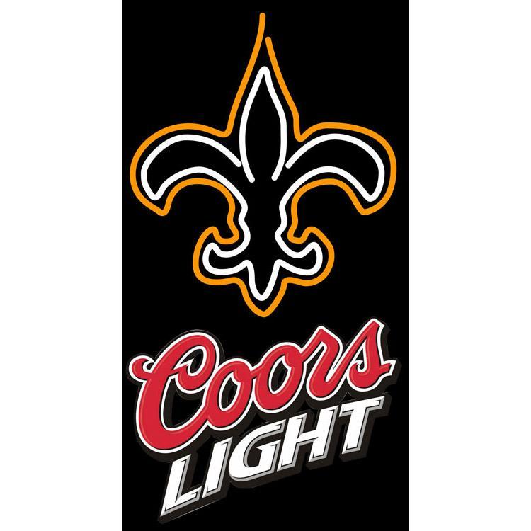New Coors Light Logo - Coors Light Logo New Orleans Saints NFL Neon Sign – Neon Sign Inc
