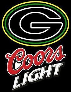 New Coors Light Logo - New Coors Light Green Bay Packers Beer Neon Sign 20x16