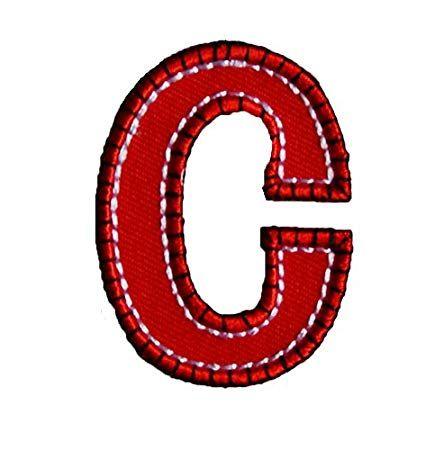 Big Red and Blue C Logo - C Red Blue ABC letter 9cm big for fabric clothing jeans crafts names ...