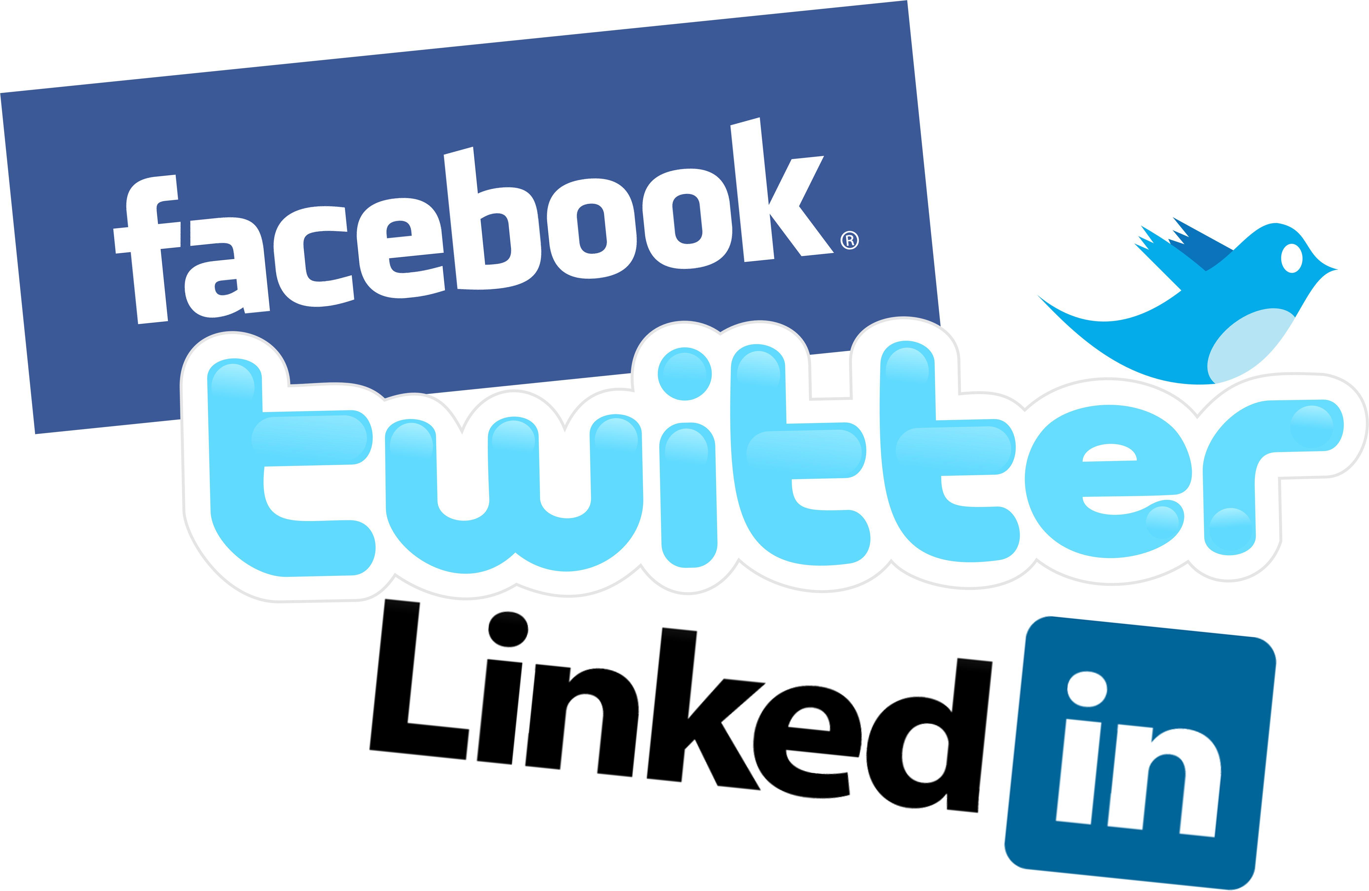 Facebook Twitter LinkedIn Logo - article on how to delete gmail, facebook, twitter, and linkedin ...