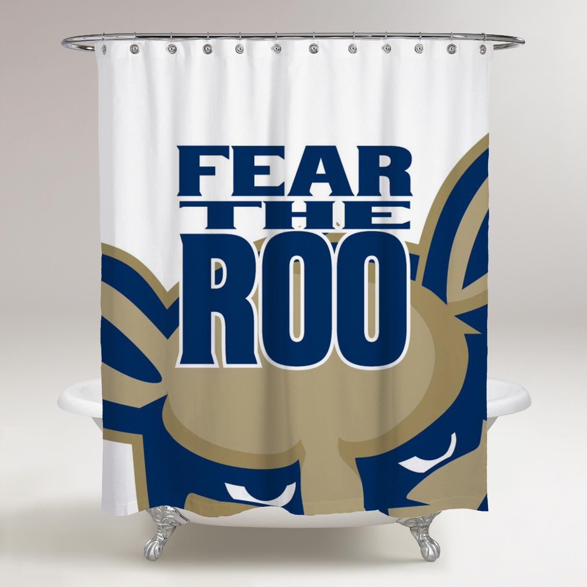 Akron Roo Logo - AKRON ZIPS LOGO FEAR THE ROO WALLPAPER Printed Shower Curtain