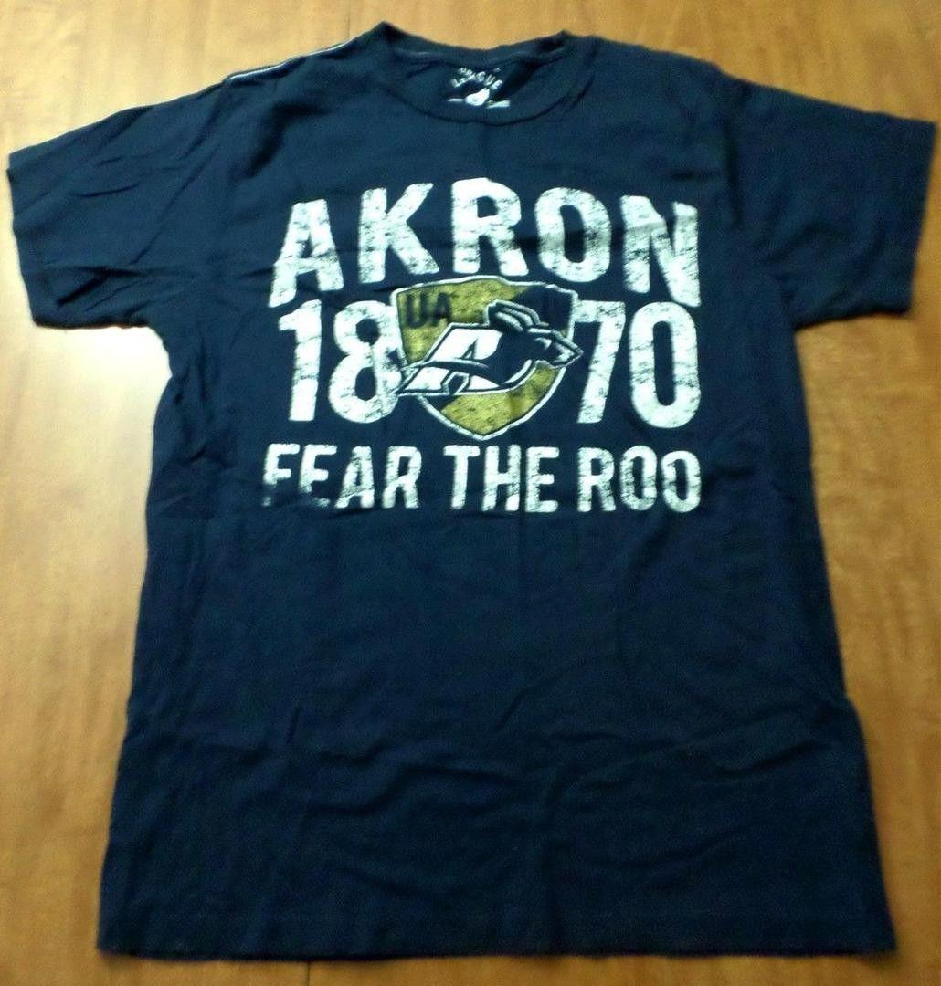 Akron Roo Logo - UNIVERSITY AKRON Zips med T shirt OHIO Fear the Roo retro tee 1870