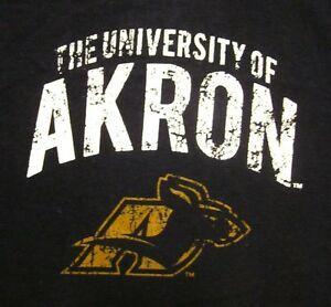Akron Roo Logo - UNIVERSITY AKRON Zips lrg kangaroo T shirt OHIO distressed tee V