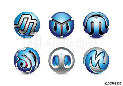 6 Letter Logo - 6 Letter M 3D Sphere Logo Design - Buy this stock vector and explore ...