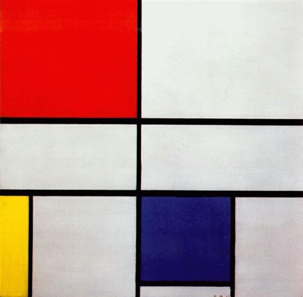Big Red and Blue C Logo - Composition C (No.III) with Red, Yellow and Blue, 1935