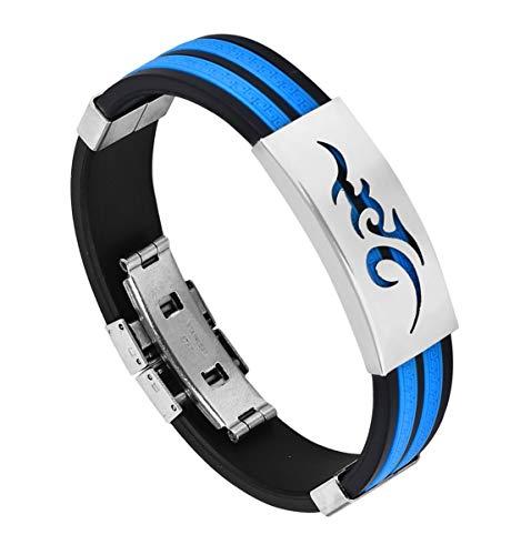 Blue and Silver Z Logo - Sorella'Z Blue Alloy Chain Bracelet For Men: Amazon.in: Jewellery