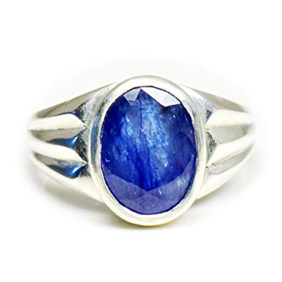 Blue and Silver Z Logo - Gemsonclick Natural Blue Sapphire Ring 7 Carat Stone Sterling Silver