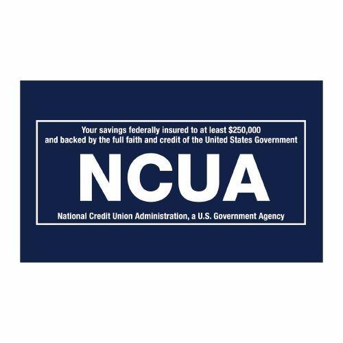 3 Blue Logo - 3 Size Nameplate Insert With NCUA Logo