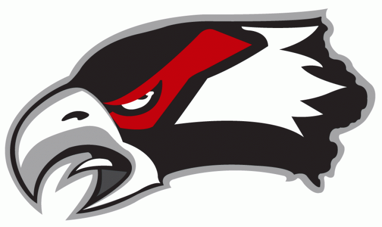 Red and Black Hawk Logo - Waterloo Black Hawks Secondary Logo - United States Hockey League ...