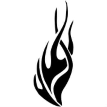 Tribal Flame Logo - Second Life Marketplace - Tribal Flame Wall Decal