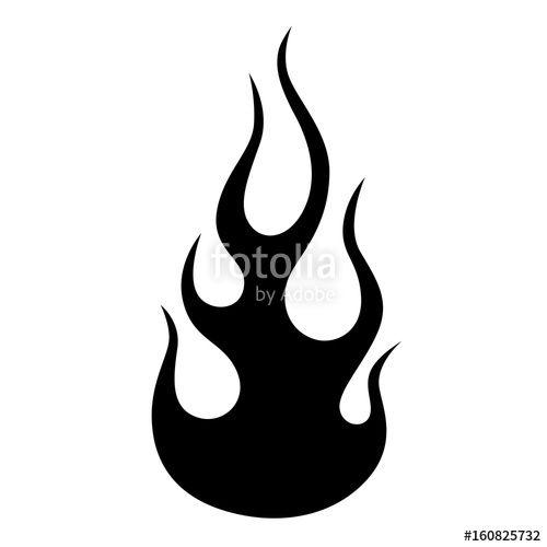 Tribal Flame Logo - Flame car vector. Black tribal flame for a tattoo, logo or other ...