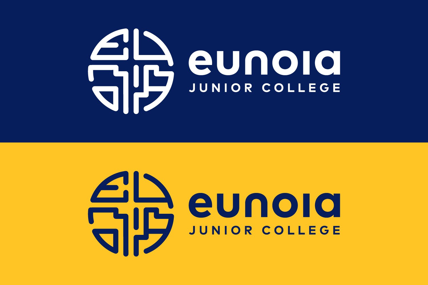 Gold White and Blue College Logo - Identity Guidelines – Eunoia Junior College