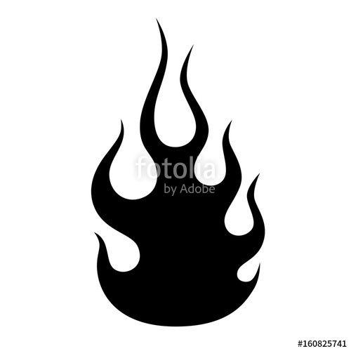 Tribal Flame Logo - Flame car vector. Black tribal flame for a tattoo, logo or other