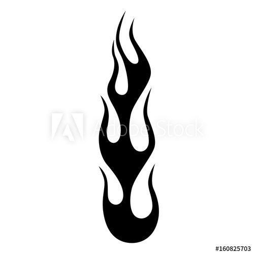 Tribal Flame Logo - Flame car vector. Black tribal flame for a tattoo, logo or other ...