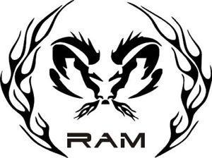 Tribal Flame Logo - Ram Tribal Flame Circle Sticker / Decal