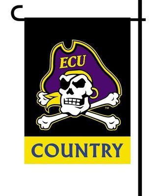 Gold White and Blue College Logo - New Bargains On College East Carolina 2 Sided Country Garden Flag