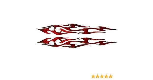Tribal Flame Logo - Full Color Reflective Tribal Fire Red Flame Decals