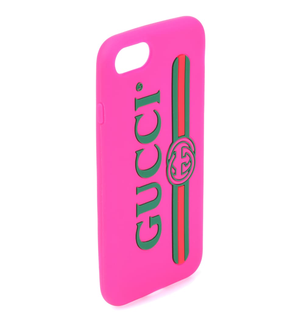Clear Gucci Logo - Gucci Pink Vintage Logo Iphone 7 Case | ModeSens