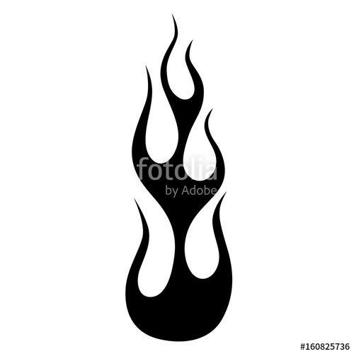 Tribal Flame Logo - Flame car vector. Black tribal flame for a tattoo, logo or other