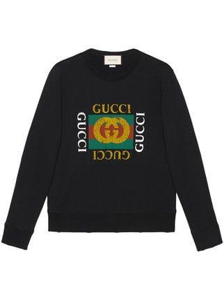 Clear Gucci Logo - Gucci Cotton sweatshirt with Gucci logo $1,100 - Shop SS19 Online ...
