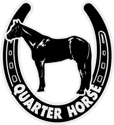 Horse and Horseshoe Logo - Quarter Horse Horseshoe Sticker - Furrypartners