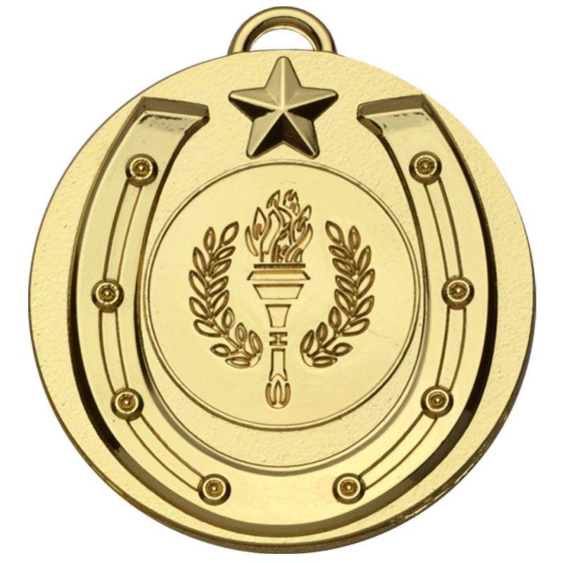 Horse and Horseshoe Logo - Target Horse Shoe Medal - AM1145 | Impact Trophies
