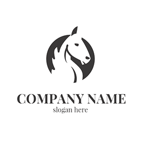Horse Head in Horseshoe Logo - Free Horse Logo Designs | DesignEvo Logo Maker