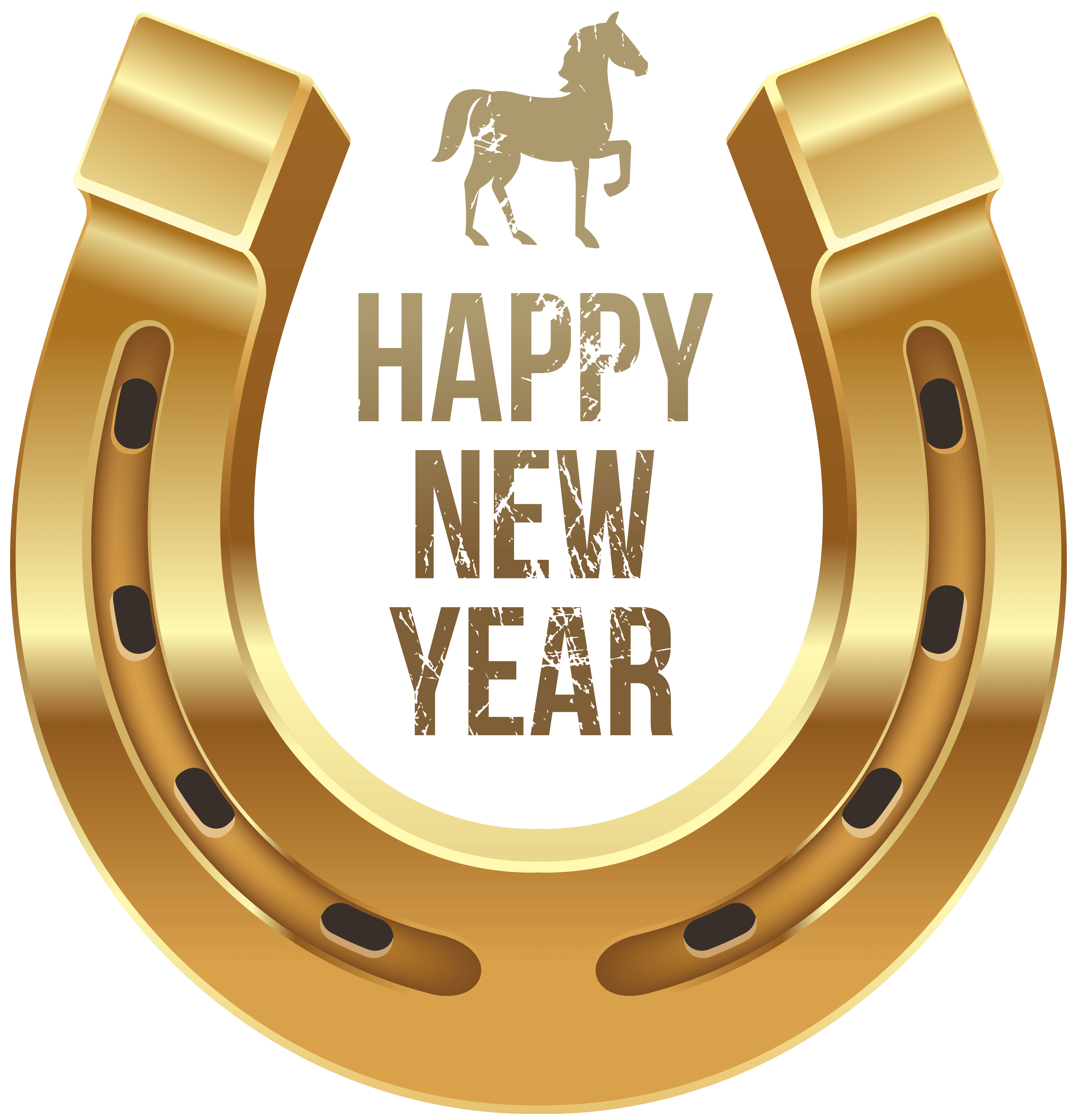Horse and Horseshoe Logo - Happy New Year with Horse and Horseshoe PNG Clipart | Gallery ...