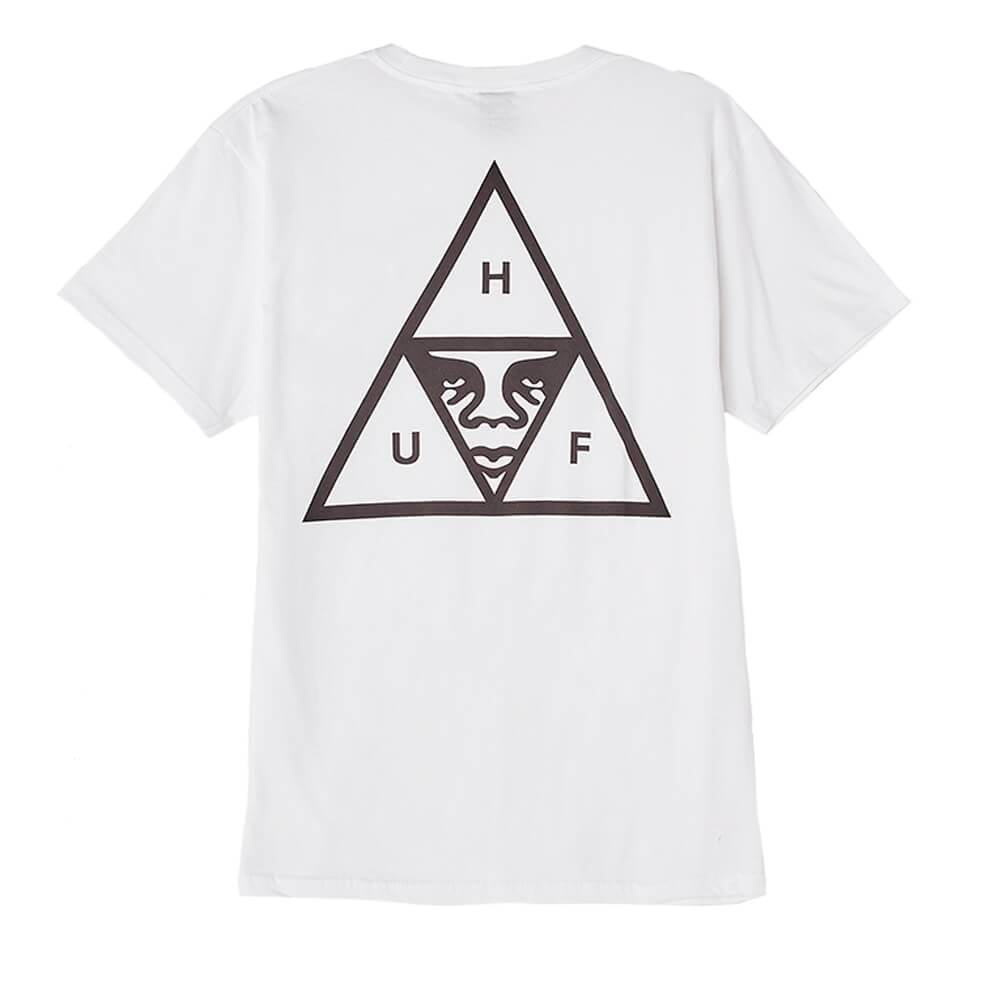 HUF Triangle Logo - Men Huf X Obey Triple Triangle Pocket T-Shirt / Huf X Obey T-Shirts ...
