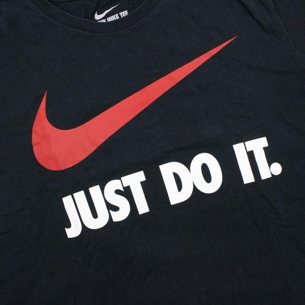 Just Do It Logo - stay246: NIKE Nike JUST DO IT logo print T shirt black red Size ...