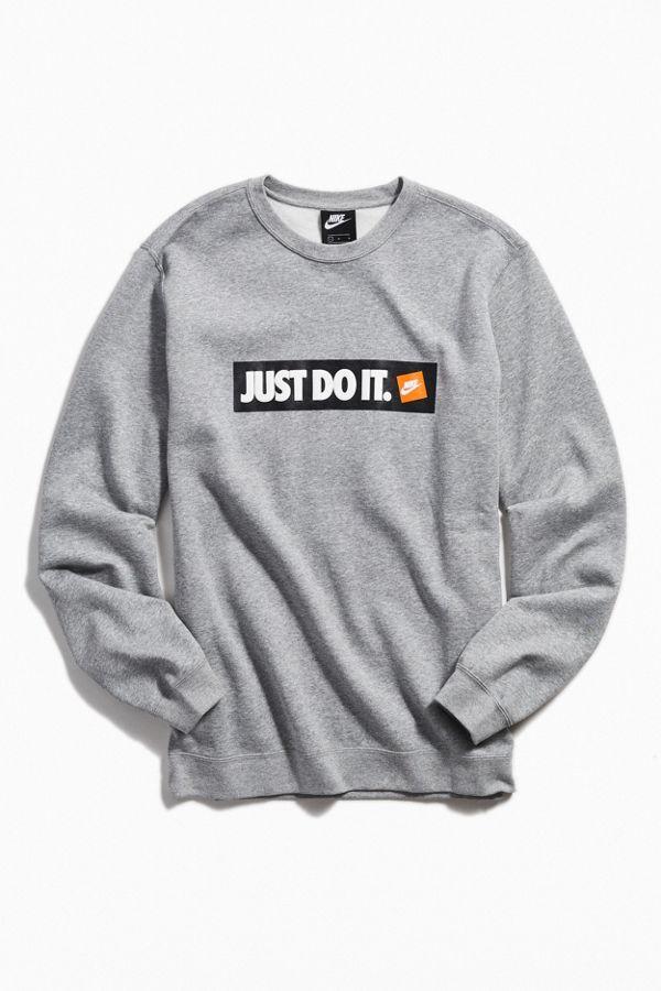 Nike Just Do It Logo - Nike Just Do It Logo Crew-Neck Sweatshirt | Urban Outfitters