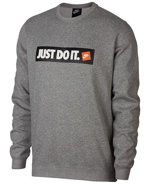 Nike Just Do It Logo - Nike Men's Sportswear Just Do It Logo Sweatshirt