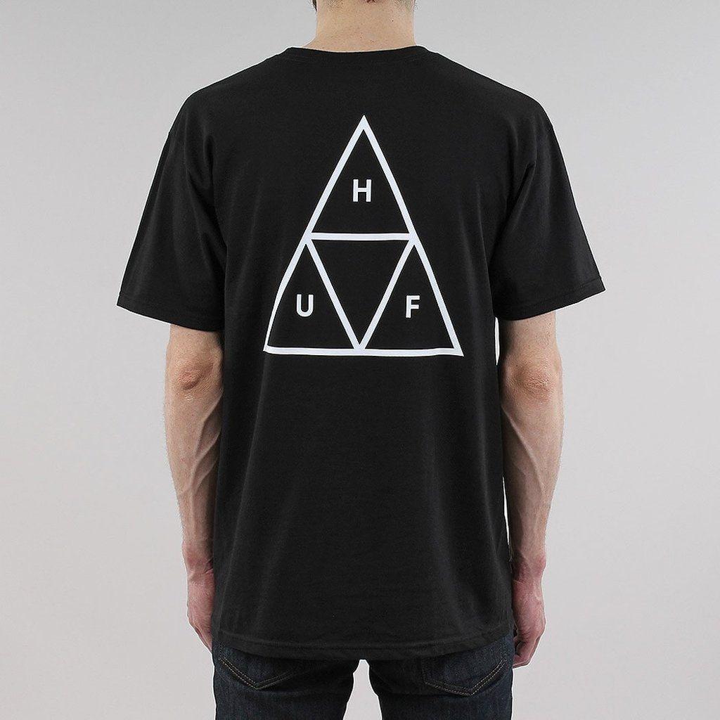 HUF Triangle Logo - HUF Essentials Triple Triangle T-shirt - Black – Urban Industry