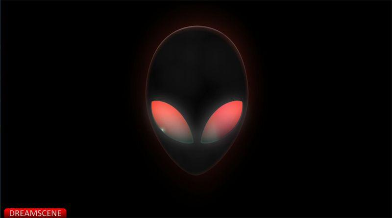 Red Alien Logo - Alien Head RED